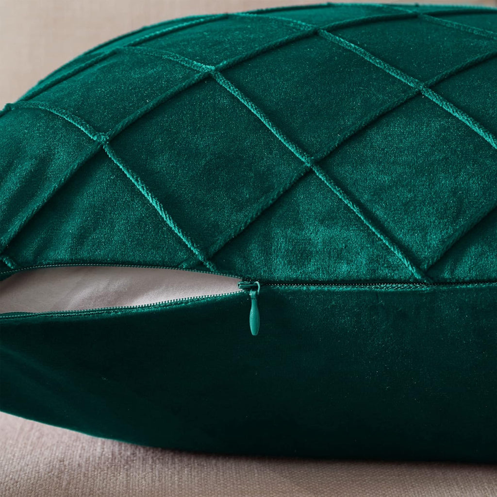 Pack of 2 Velvet Throw Pillows Sofa Decorative Christmas Throw Pillow Covers 16X16 Soft Solid Cushion Case for Bedroom Car Outdoors