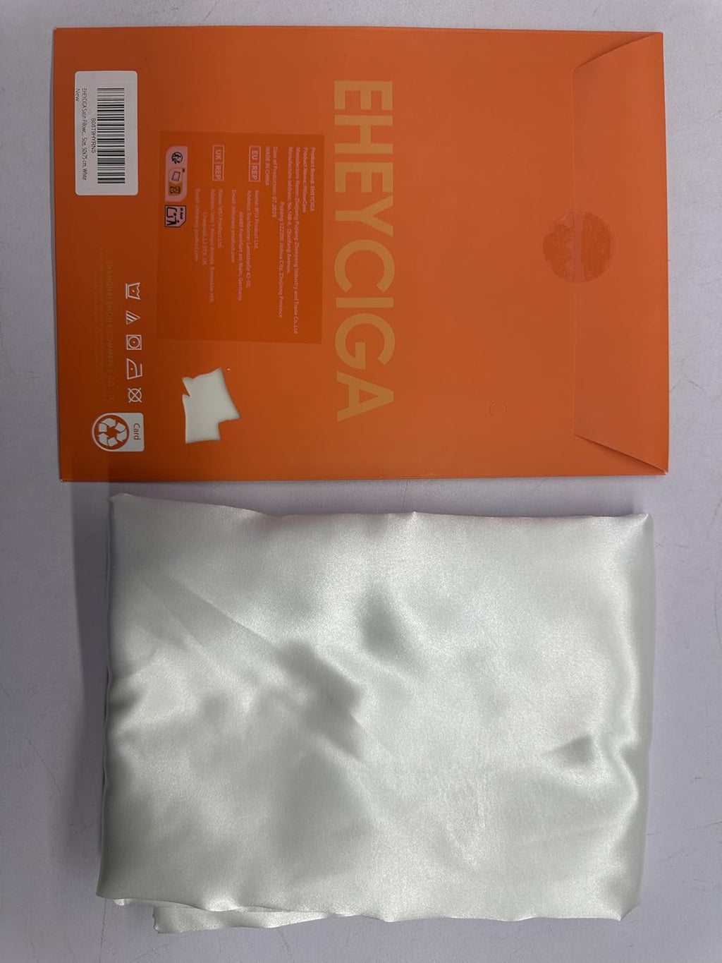 Satin Pillowcase Queen Set of 2, Soft Pillowcases for Hair and Skin Similar to Silk, White Pillow Cases 2 Pack with Envelope Closure, 20X30 Inches