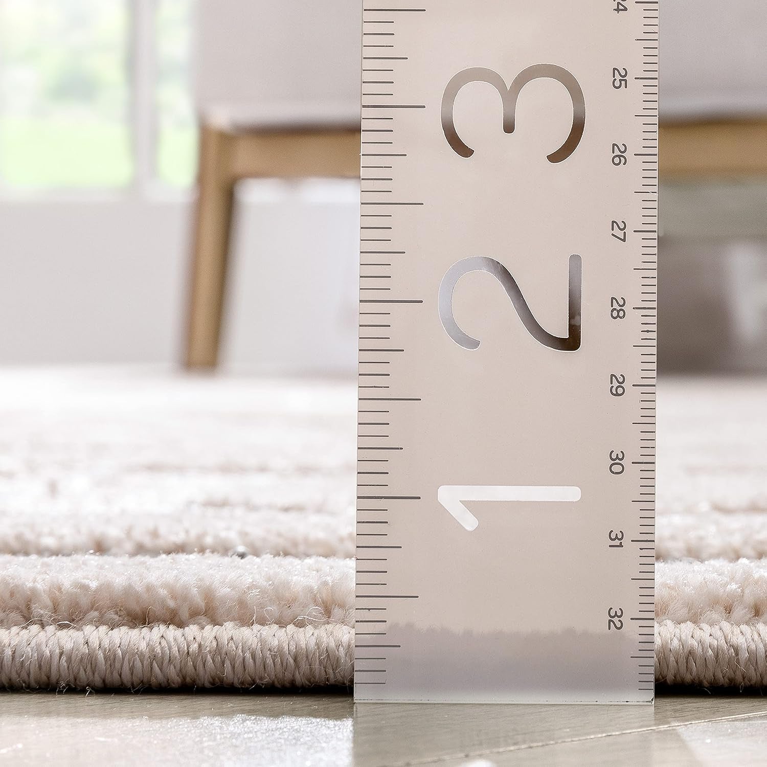 Harlow Zara Tribal Moroccan Diamond Pattern Beige High-Low 5'3" X 7'3" Area Rug