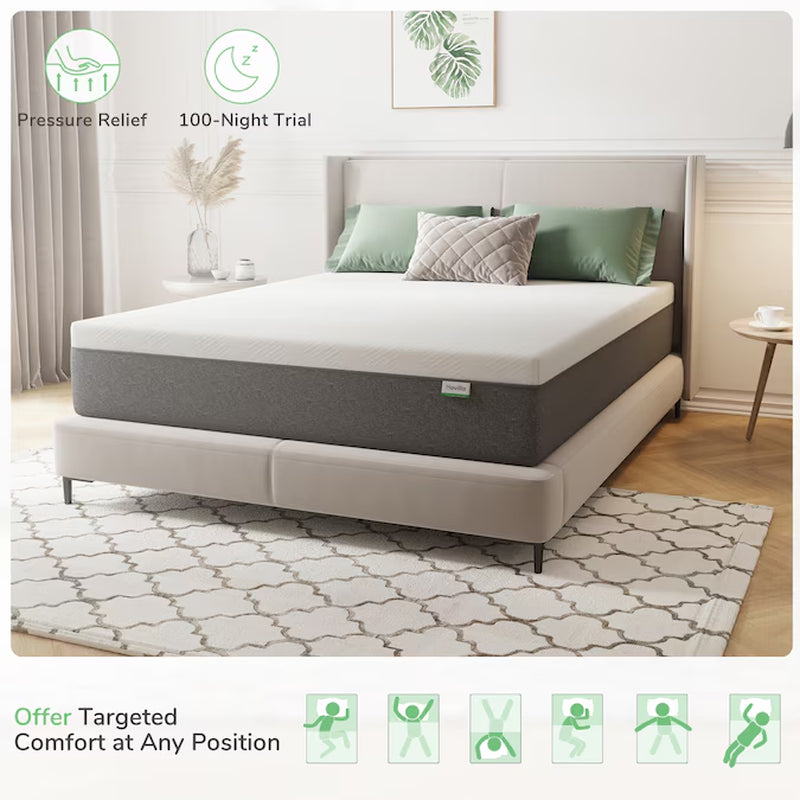 12-In Medium Twin Extra Long Memory Foam Mattress in a Box