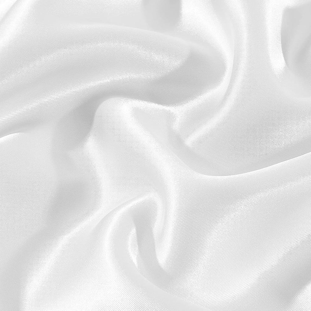 Satin Pillowcase Queen Set of 2, Soft Pillowcases for Hair and Skin Similar to Silk, White Pillow Cases 2 Pack with Envelope Closure, 20X30 Inches