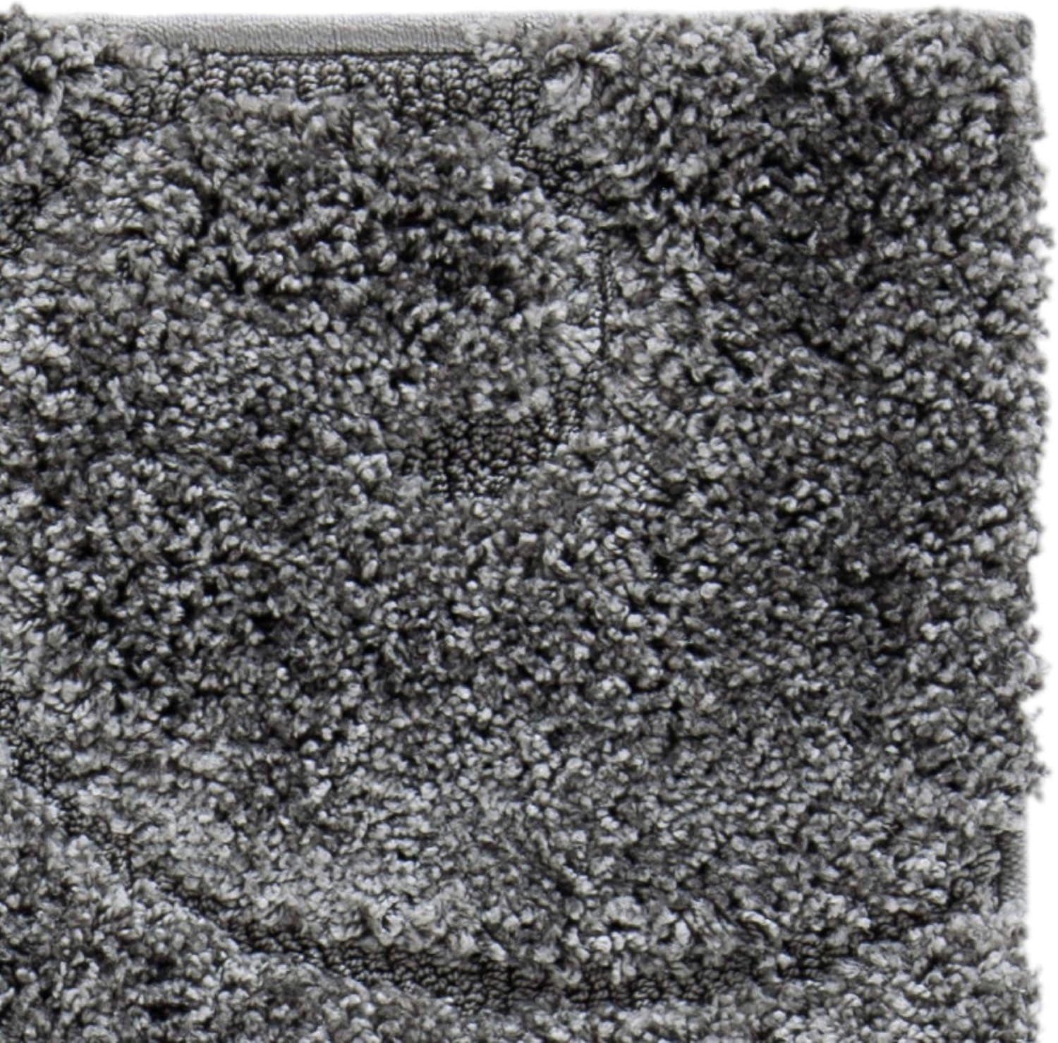 Florida Shag Collection Area Rug - 6'7" Square, Grey, Scroll Design, Non-Shedding & Easy to Clean, High-Low Plush Pile, Ideal for Living Room, Bedroom, Dining Space (SG455-8013)