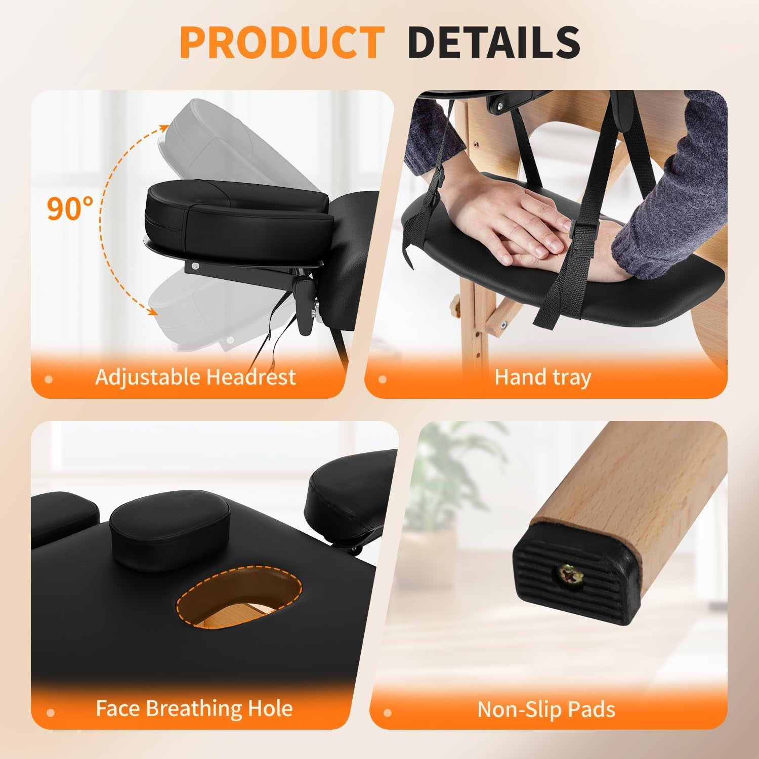 Massage Bed Portable Massage Table 24 Inch Wide Lash Bed Height Adjustable 2 Folding Spa Table with Non-Woven Bag for Spa Footmassage Facial Carespa Tattoo